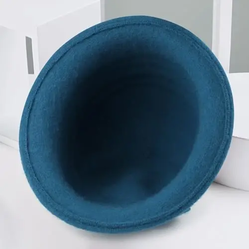 Sumolux Women Beret Hat French Vintage Floral Wool Dress Cloche Classic Winter Hat 1920s - 5