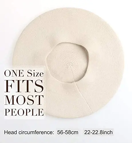 Sumolux Women Beret Hat French Wool Beret Beanie Cap Classic Solid Color Autumn Winter Hats - Modazone (1)