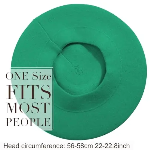 Sumolux Women Beret Hat French Wool Beret Beanie Cap Classic Solid Color Autumn Winter Hats - 5