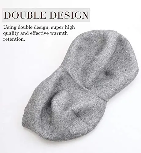 Sumolux Women Beret Hat French Wool Beret Beanie Cap Classic Solid Color Autumn Winter Hats - 5