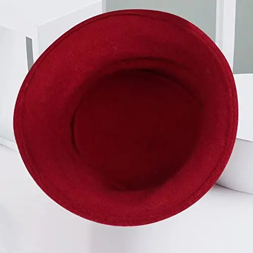 Sumolux Women Beret Hat French Vintage Floral Wool Dress Cloche Classic Winter Hat 1920s - 6