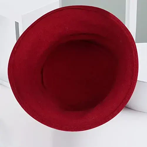 Sumolux Women Beret Hat French Vintage Floral Wool Dress Cloche Classic Winter Hat 1920s - 6