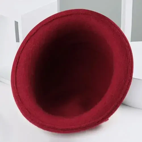 Sumolux Women Beret Hat French Vintage Floral Wool Dress Cloche Classic Winter Hat 1920s - 5