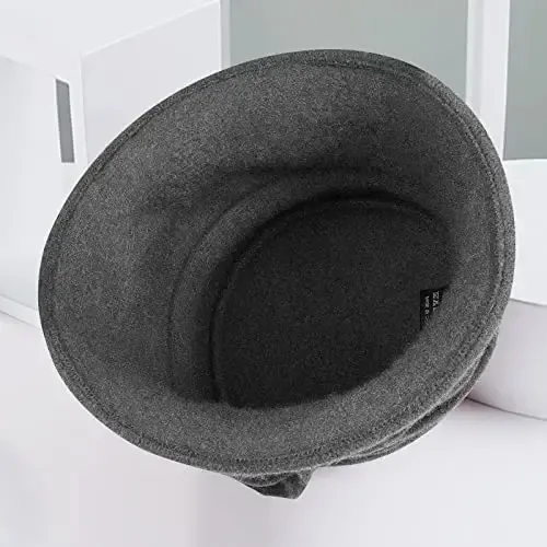 Sumolux Women Beret Hat French Vintage Floral Wool Dress Cloche Classic Winter Hat 1920s - 5