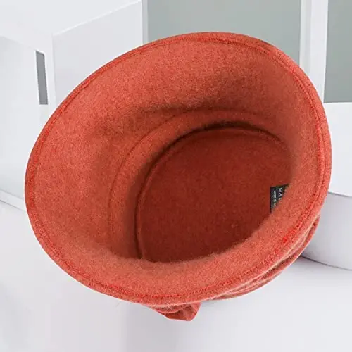 Sumolux Women Beret Hat French Vintage Floral Wool Dress Cloche Classic Winter Hat 1920s - 5