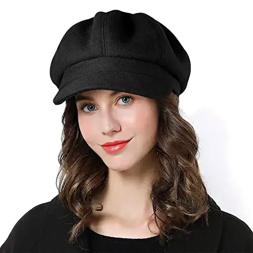 Sumolux Women Beret Newsboy Hat French Wool Cap Classic Autumn Spring Winter 