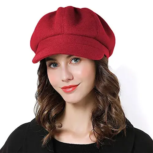 Sumolux Women Beret Newsboy Hat French Wool Cap Classic Autumn Spring Winter - 1