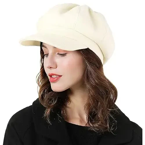 Sumolux Women Beret Newsboy Hat French Wool Cap Classic Autumn Spring Winter - 2