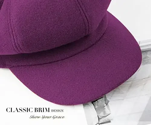 Sumolux Women Beret Newsboy Hat French Wool Cap Classic Autumn Spring Winter - 6