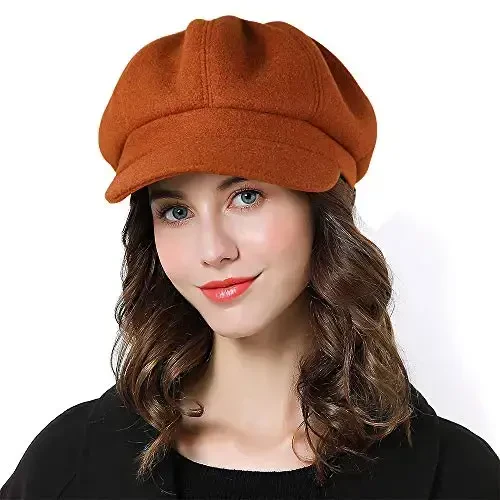 Sumolux Women Beret Newsboy Hat French Wool Cap Classic Autumn Spring Winter - Sumolux