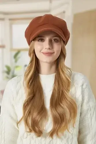 Sumolux Women Beret Newsboy Hat French Wool Cap Classic Autumn Spring Winter - 3