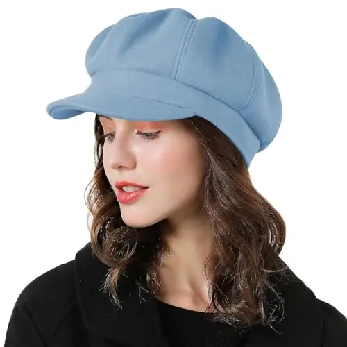 Sumolux Women Beret Newsboy Hat French Wool Cap Classic Autumn Spring Winter - 2