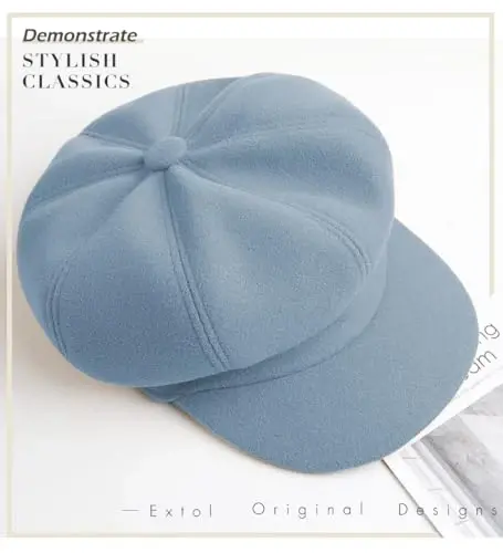Sumolux Women Beret Newsboy Hat French Wool Cap Classic Autumn Spring Winter - 5