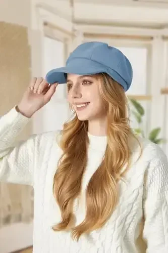Sumolux Women Beret Newsboy Hat French Wool Cap Classic Autumn Spring Winter - 3