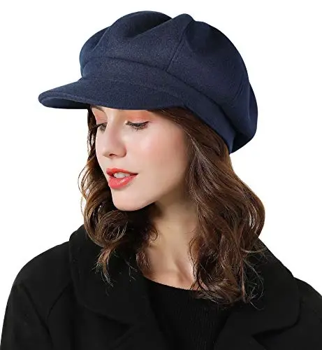 Sumolux Women Beret Newsboy Hat French Wool Cap Classic Autumn Spring Winter - 2
