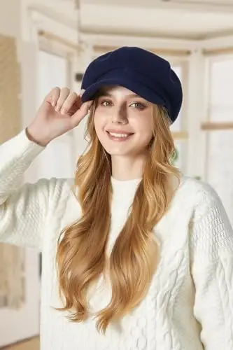 Sumolux Women Beret Newsboy Hat French Wool Cap Classic Autumn Spring Winter - 4