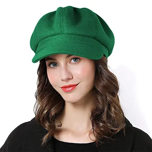 Sumolux Women Beret Newsboy Hat French Wool Cap Classic Autumn Spring Winter 