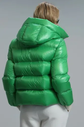 Sun Down Feather Women's Coat Green - Green - 6