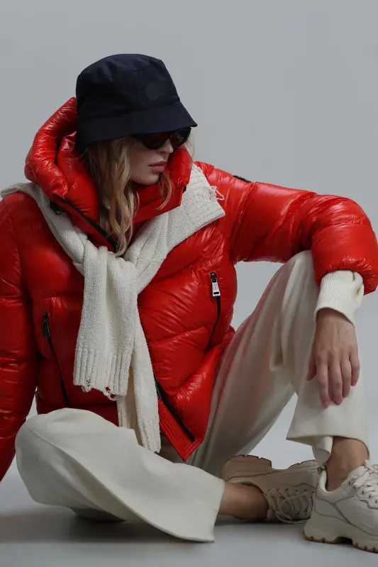 Sun Goose Down Women's Coat Orange - Orange - LUFIAN