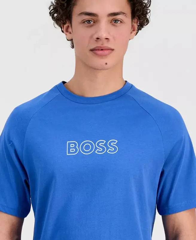 BOSS Sun Protection Logo T-Shirt, Created for Modazone - Blue - 3