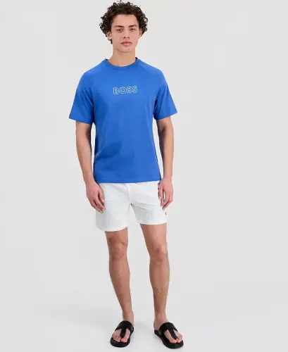 Sun Protection Logo T-Shirt, Created for Modazone - Blue - HUGO BOSS (1)