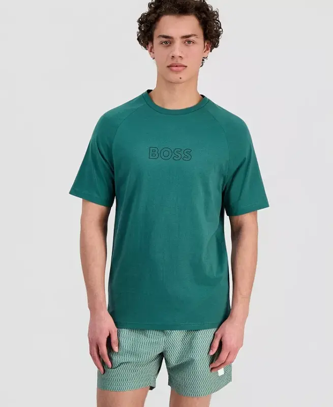 BOSS Sun Protection Logo T-Shirt, Created for Modazone - Green - HUGO BOSS