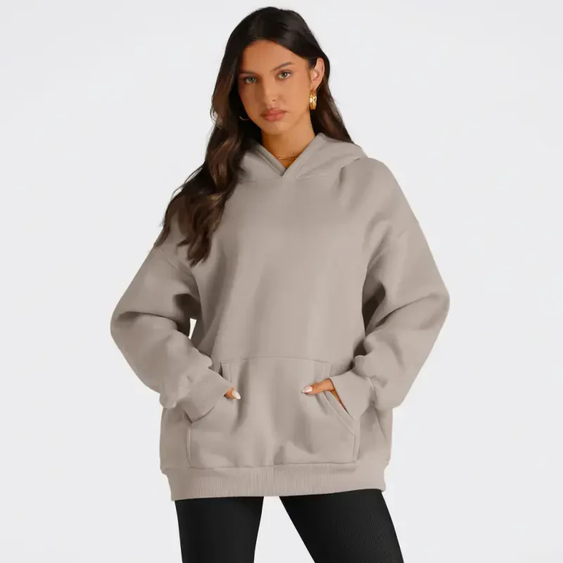 SUNBS Ayollar uchun katta hajmdagi ko'ylagi, Kuzgi moda, Svitshotlar, Cho'ntag'i bilan pullover - 5