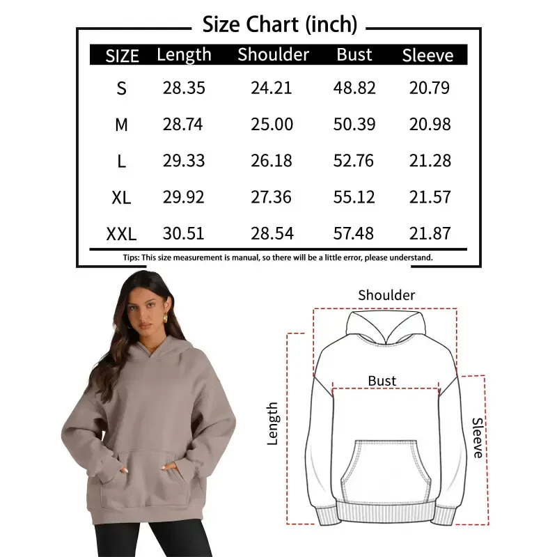 SUNBS Oversized Hoodies for Women Fall Fashion Sweatshirts Pullover Womens Clothes with Pocket - 8