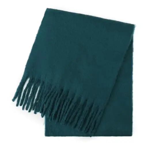 SUNDSGT Big Scarf Coloured Oversized Tassel Soft Fall Winter Thick Scarf Warm Shawl Women - 2