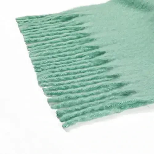 SUNDSGT Big Scarf Coloured Oversized Tassel Soft Fall Winter Thick Scarf Warm Shawl Women - 6