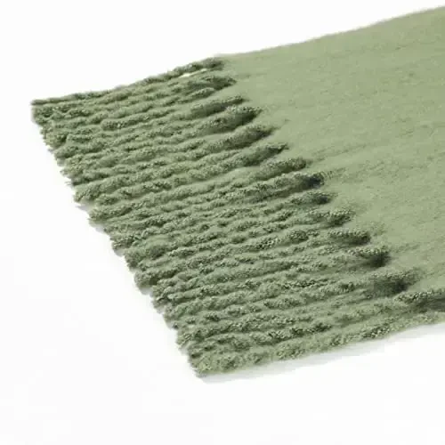 SUNDSGT Big Scarf Coloured Oversized Tassel Soft Fall Winter Thick Scarf Warm Shawl Women - 6