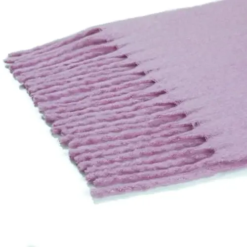 SUNDSGT Big Scarf Coloured Oversized Tassel Soft Fall Winter Thick Scarf Warm Shawl Women - 6