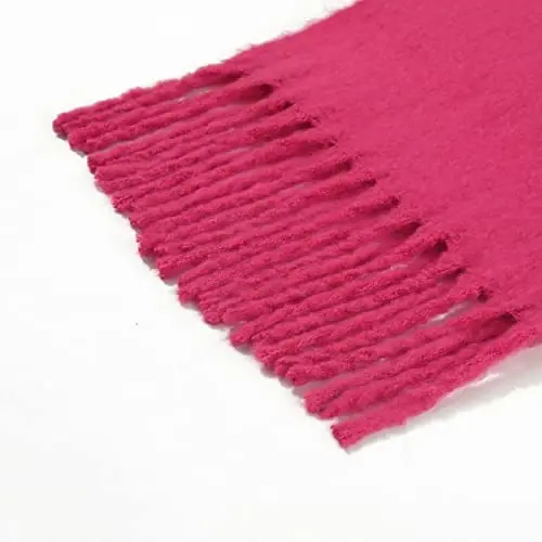 SUNDSGT Big Scarf Coloured Oversized Tassel Soft Fall Winter Thick Scarf Warm Shawl Women - 6