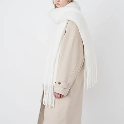 SUNDSGT Big Scarf Coloured Oversized Tassel Soft Fall Winter Thick Scarf Warm Shawl Women - MODAZONE (1)
