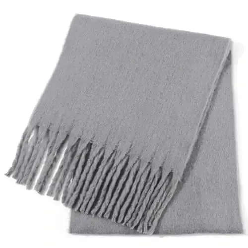SUNDSGT Big Scarf Coloured Oversized Tassel Soft Fall Winter Thick Scarf Warm Shawl Women - 4