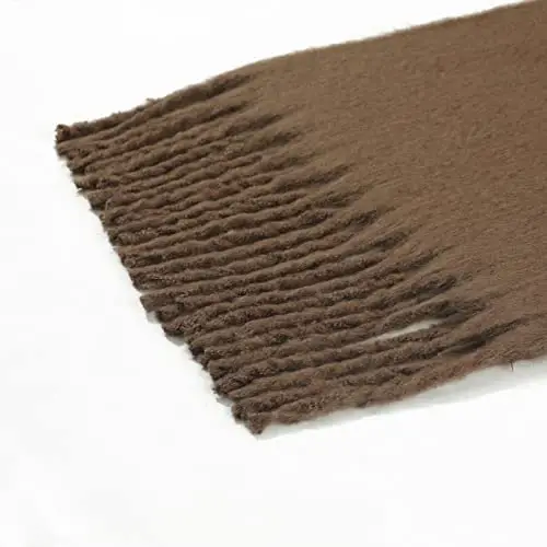 SUNDSGT Big Scarf Coloured Oversized Tassel Soft Fall Winter Thick Scarf Warm Shawl Women - 6