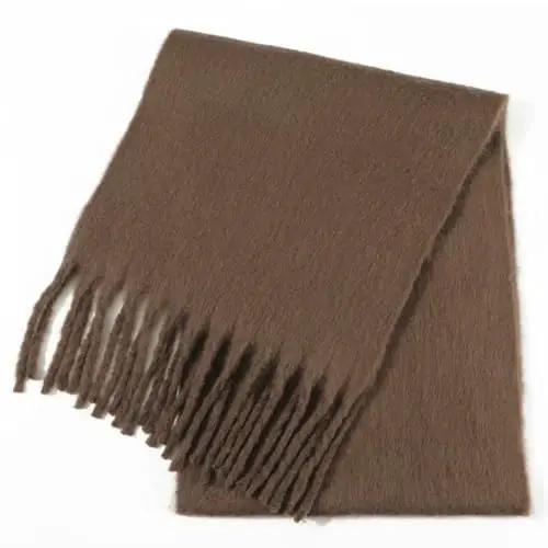 SUNDSGT Big Scarf Coloured Oversized Tassel Soft Fall Winter Thick Scarf Warm Shawl Women - 4