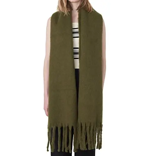 SUNDSGT Big Scarf Coloured Oversized Tassel Soft Fall Winter Thick Scarf Warm Shawl Women - SUNDSGT