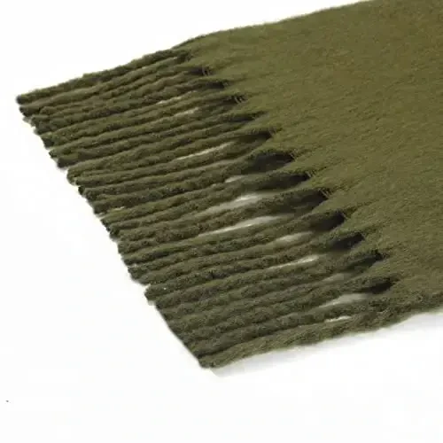 SUNDSGT Big Scarf Coloured Oversized Tassel Soft Fall Winter Thick Scarf Warm Shawl Women - 6