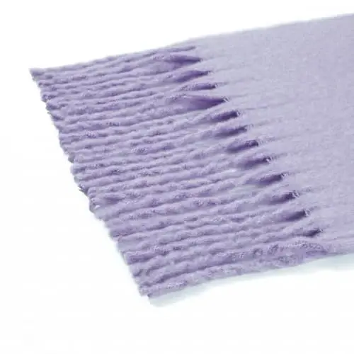 SUNDSGT Big Scarf Coloured Oversized Tassel Soft Fall Winter Thick Scarf Warm Shawl Women - 8