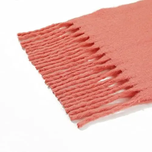 SUNDSGT Big Scarf Coloured Oversized Tassel Soft Fall Winter Thick Scarf Warm Shawl Women - 6