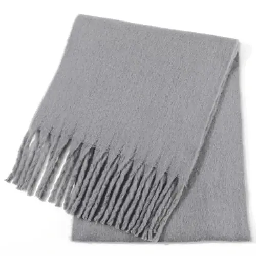 SUNDSGT Big Scarf Coloured Oversized Tassel Soft Fall Winter Thick Scarf Warm Shawl Women - 4