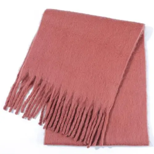 SUNDSGT Big Scarf Coloured Oversized Tassel Soft Fall Winter Thick Scarf Warm Shawl Women - 4