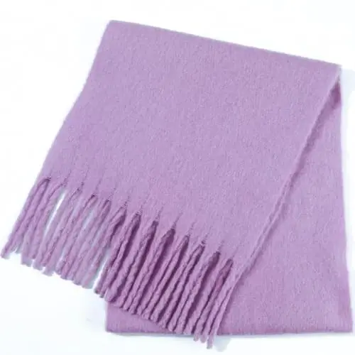 SUNDSGT Big Scarf Coloured Oversized Tassel Soft Fall Winter Thick Scarf Warm Shawl Women - 4