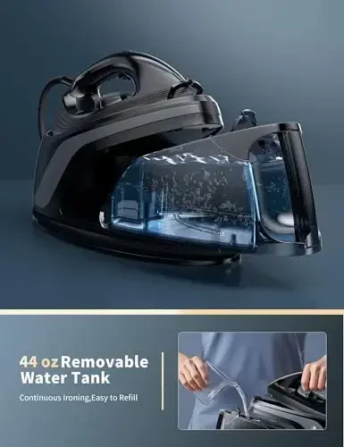 Sundu Steam Iron,40g/min Continuous Steam,44 OZ Removable Tank,Built-In Pump,Ceramic baseplate,Iron Lock For Easy Carry, Steamer Ideal For Home Use - 3