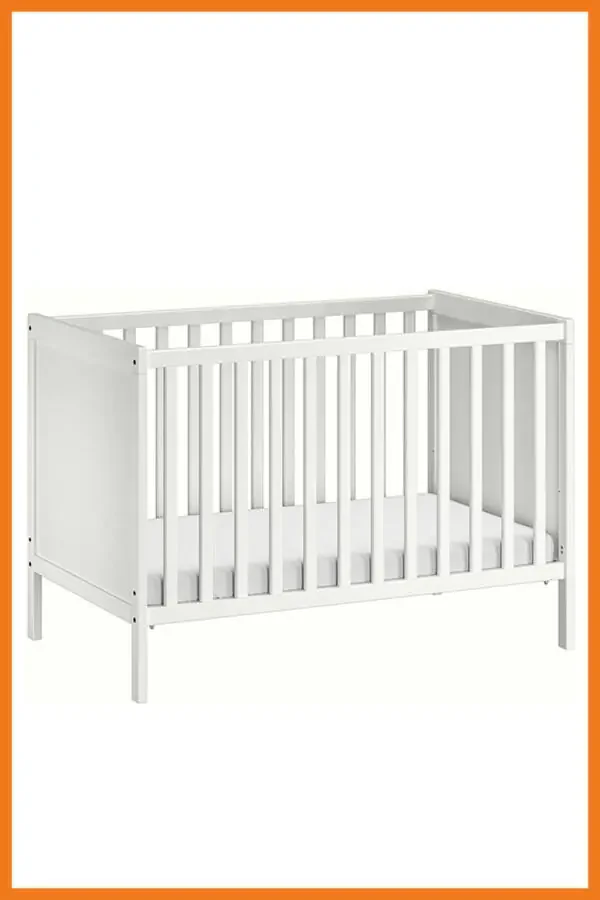 Sundvik Baby Cot Bed, Easy Assembly, White, 60 x 120 cm. - 1