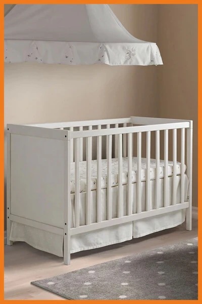 Sundvik Baby Cot Bed, Easy Assembly, White, 60 x 120 cm. - 3