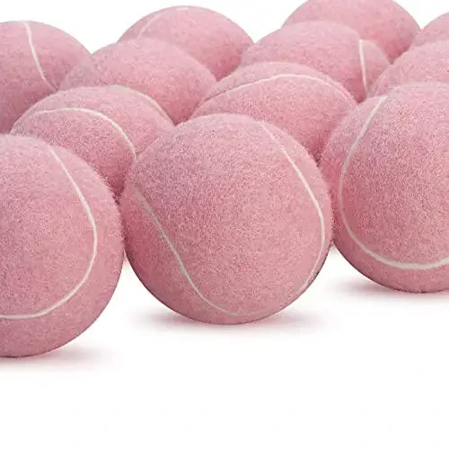 SUNEZLGO 12 Pack Tennis Balls, Advanced Pressure Training Tennis Balls Practice Balls, Tennis Balls for Dogs, Thickened Tennis with Mesh Bag for Transport, Beginner Exercise Ball, Sturdy High Elastic - 6