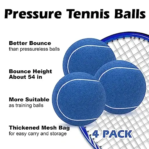 SUNEZLGO 12 Pack Tennis Balls, Advanced Pressure Training Tennis Balls Practice Balls, Tennis Balls for Dogs, Thickened Tennis with Mesh Bag for Transport, Beginner Exercise Ball, Sturdy High Elastic - 3