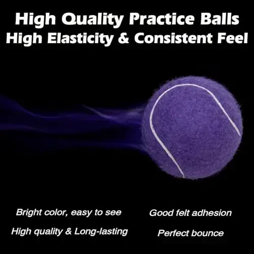 SUNEZLGO 12 Pack Tennis Balls, Advanced Pressure Training Tennis Balls Practice Balls, Tennis Balls for Dogs, Thickened Tennis with Mesh Bag for Transport, Beginner Exercise Ball, Sturdy High Elastic - 5